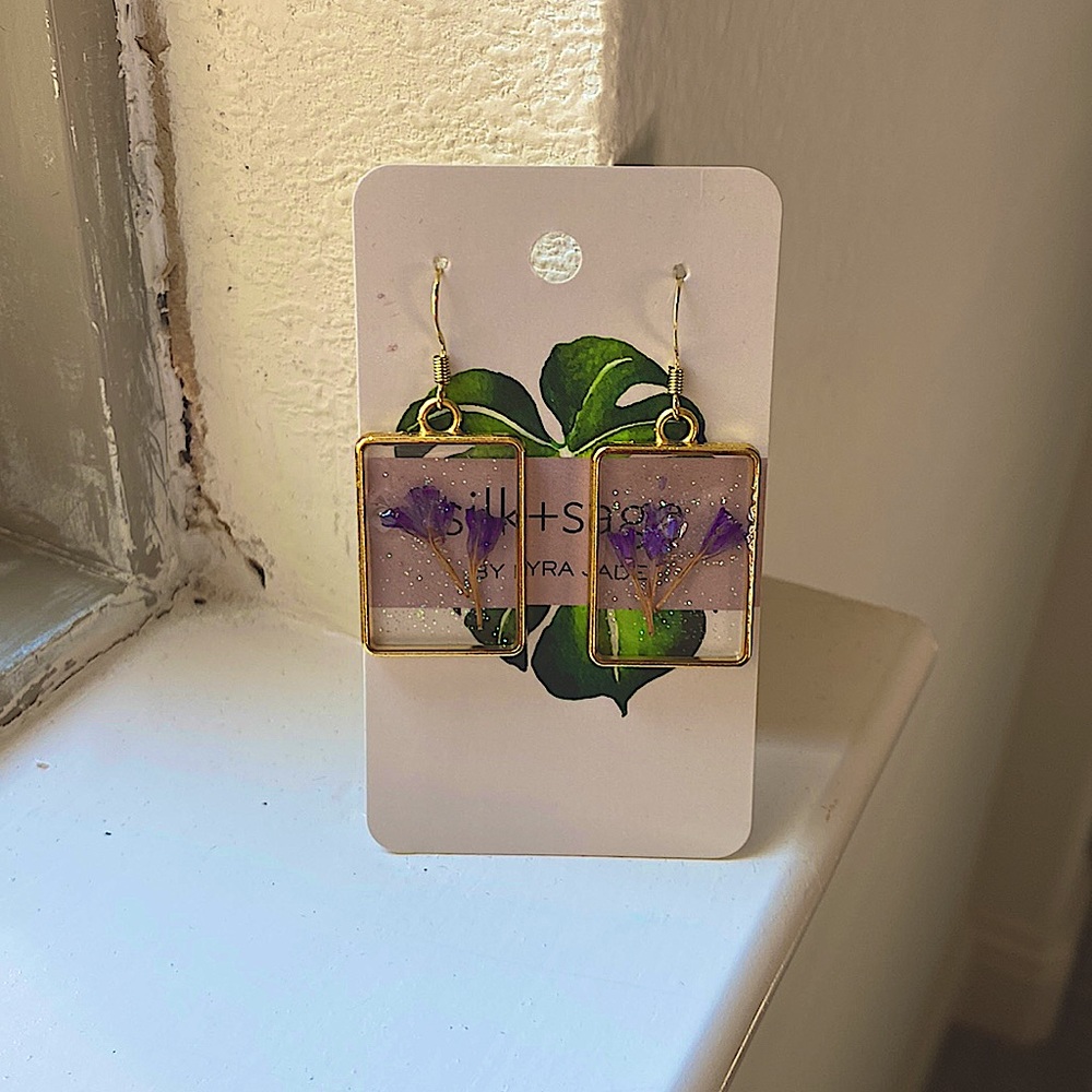 Silk + Sage Dangle Earrings by Lyra Jade